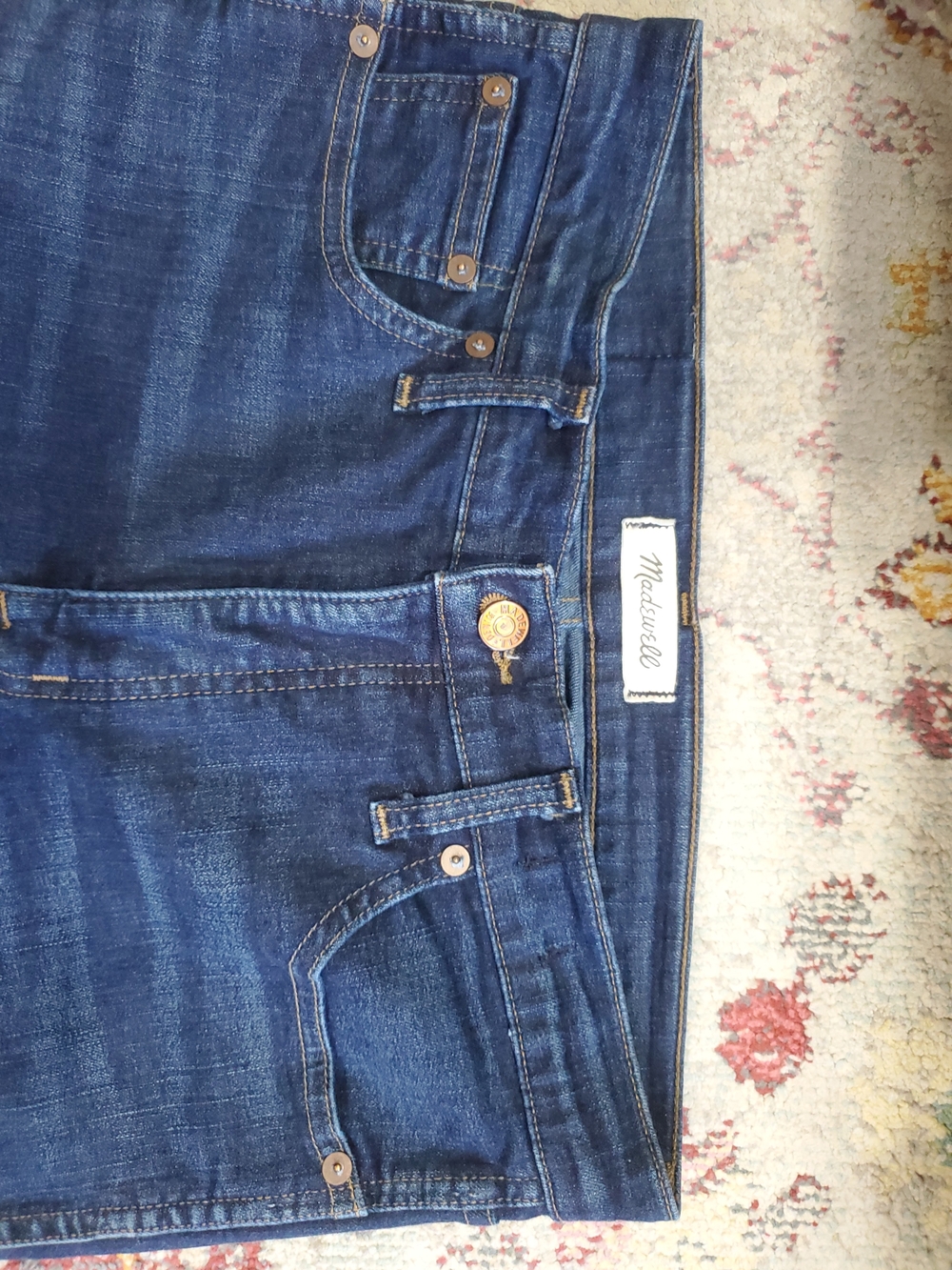 Madewell Women's 10" High-Rise Skinny Jeans in Deep Blue - Picture 4 of 6